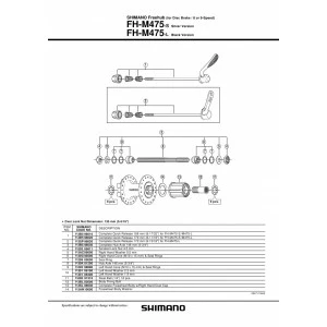 1 Corps De Roue Libre SHIMANO Y3SL98030 FH-C201/M475/RM40 Complete Freewheel Body 5 1 Corps De Roue Libre SHIMANO Y3SL98030 FH-C201/M475/RM40 Complete Freewheel Body – Image 3