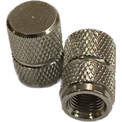 2 Bouchons De Valve BIKE PARTS Caps Shrader Argent