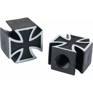 2 Bouchons De Valve TRIK TOPZ Croix De Fer Caps Shrader Noir 3 2 Bouchons De Valve TRIK TOPZ Croix De Fer Caps Shrader Noir
