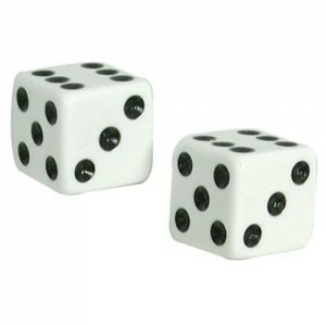 2 Bouchons De Valve TRIK TOPZ Dé Caps Shrader Blanc 3 2 Bouchons De Valve TRIK TOPZ Dé Caps Shrader Blanc