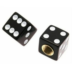 2 Bouchons De Valve TRIK TOPZ Dé Caps Shrader Noir 3 2 Bouchons De Valve TRIK TOPZ Dé Caps Shrader Noir