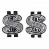 2 Bouchons De Valve TRIK TOPZ Dollar Caps Shrader Argent