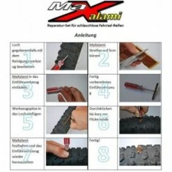 Kit De Réparation MAXALAMI Basic Tube Tubeless Repair Avec 3 Mèches & Outil D'insertion -Promos Vélo Boutique kit de reparation maxalami basic tube tubeless repair avec 3 meches outil d insertion 1