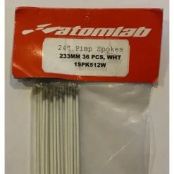 Pack De 36 Rayons ATOMLAB Acier / 233mm Blanc (BMX VTT 24") -Promos Vélo Boutique pack de 36 rayons atomlab acier 233mm blanc bmx vtt 24 2