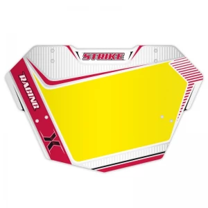 Plaque Bmx STRIKE Number Plate -50% Bleu Rouge Noir 3 Plaque Bmx STRIKE Number Plate -50% Bleu Rouge Noir