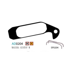 Plaquettes ASHIMA AD0204-SM Semi Metal MAGURA Gustav M -Promos Vélo Boutique plaquettes ashima ad0201 sm semi metal magura gustav m 1