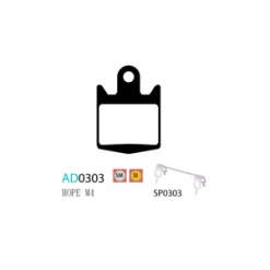 Plaquettes ASHIMA AD0303-SM Semi Metal HOPE M4 5 Plaquettes ASHIMA AD0303-SM Semi Metal HOPE M4 -Promos Vélo Boutique plaquettes ashima ad0303 sm semi metal hope m4 1