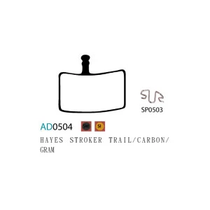 Plaquettes ASHIMA AD0504-SM Semi Metal HAYES Stroker Trail / Carbon / Gram 5 Plaquettes ASHIMA AD0504-SM Semi Metal HAYES Stroker Trail / Carbon / Gram – Image 3