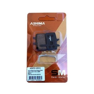 Plaquettes ASHIMA AD0701-SM Semi Metal AVID Juicy 3/5/7 Ultimate / BB7 / Promax DSK-950 / AVID Mechanical 2002/2004 4 Plaquettes ASHIMA AD0701-SM Semi Metal AVID Juicy 3/5/7 Ultimate / BB7 / Promax DSK-950 / AVID Mechanical 2002/2004 – Image 2